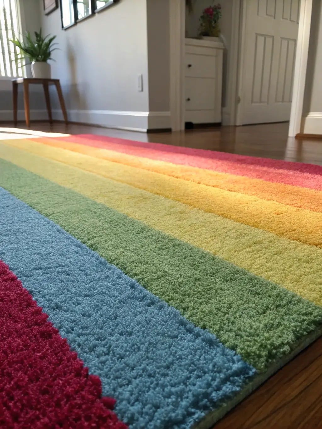 A close-up of freshly steam-cleaned carpets, showing vibrant colors and a plush texture, representing our carpet steam cleaning service.