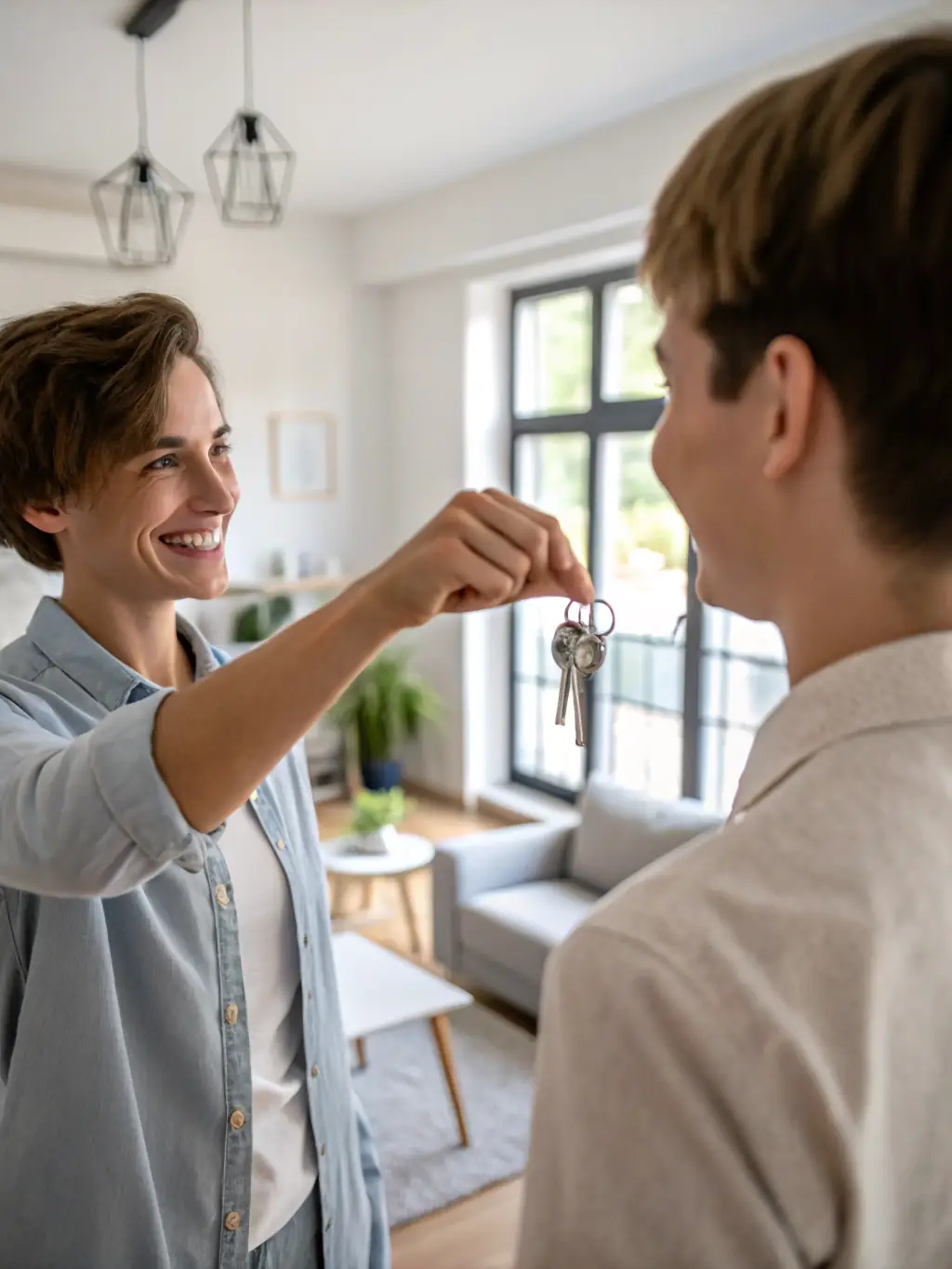 An icon illustrating a key being handed back with a smiling face, symbolizing the successful return of the bond. The image should be clean and professional, emphasizing trust and reliability.