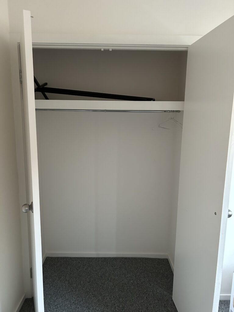 Cleaned empty wardrobe and carpet after end of lease cleaning in Wodonga VIC