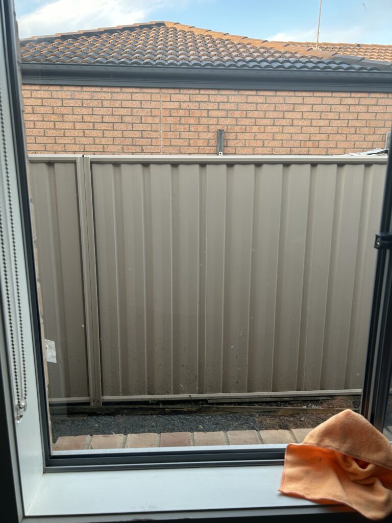 Window and frame cleaned inside and out during end of lease cleaning – Wodonga