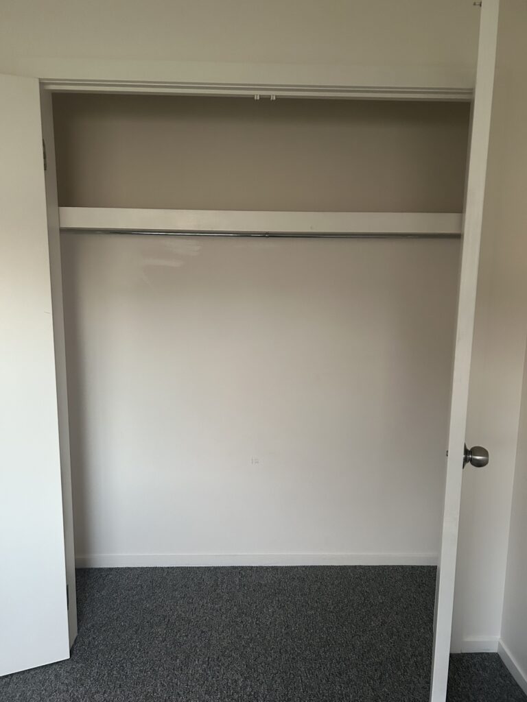 Empty bedroom wardrobe detailed and ready for inspection – Wodonga VIC