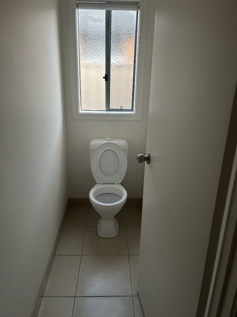 Toilet and tiled floor sanitised during end of lease clean – Wodonga VIC