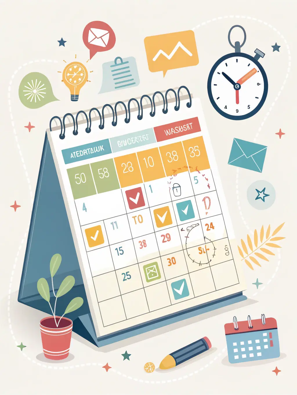 A calendar icon with customizable time slots, illustrating the flexible scheduling options offered by Premium Peak Cleaning Co. to accommodate busy Fremantle residents.